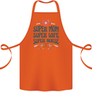 Super Mom Wife Nurse Mothers Day Gift Cotton Apron 100% Organic Orange