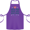 Super Mom Wife Nurse Mothers Day Gift Cotton Apron 100% Organic Purple