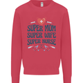 Super Mom Wife Nurse Mothers Day Gift Kids Sweatshirt Jumper Heliconia