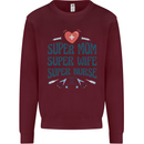 Super Mom Wife Nurse Mothers Day Gift Kids Sweatshirt Jumper Maroon