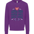 Super Mom Wife Nurse Mothers Day Gift Kids Sweatshirt Jumper Purple