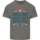 Super Mom Wife Nurse Mothers Day Gift Kids T-Shirt Childrens Charcoal