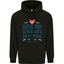 Super Mom Wife Nurse Mothers Day Gift Mens 80% Cotton Hoodie Black