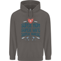 Super Mom Wife Nurse Mothers Day Gift Mens 80% Cotton Hoodie Charcoal