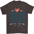 Super Mom Wife Nurse Mothers Day Gift Mens T-Shirt 100% Cotton Dark Chocolate