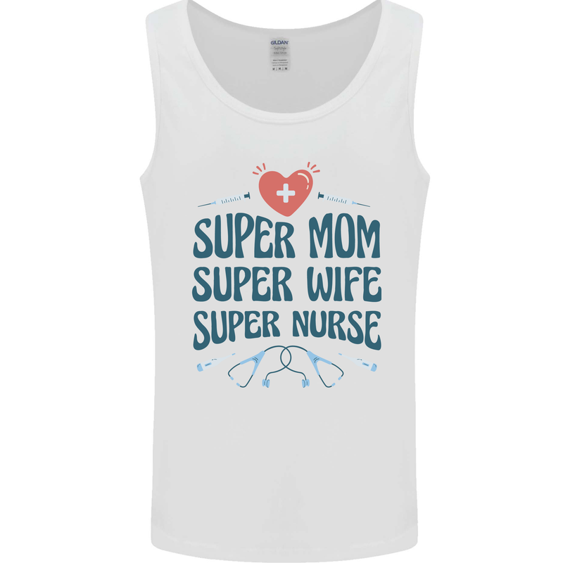 Super Mom Wife Nurse Mothers Day Gift Mens Vest Tank Top White
