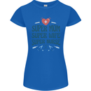 Super Mom Wife Nurse Mothers Day Gift Womens Petite Cut T-Shirt Royal Blue
