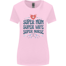Super Mom Wife Nurse Mothers Day Gift Womens Wider Cut T-Shirt Light Pink