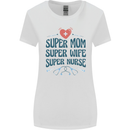 Super Mom Wife Nurse Mothers Day Gift Womens Wider Cut T-Shirt White