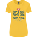 Super Mom Wife Nurse Mothers Day Gift Womens Wider Cut T-Shirt Yellow