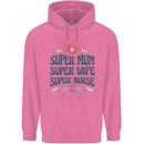 Super Mum Wife Nurse Mothers Day Gift Childrens Kids Hoodie Azalea