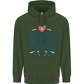 Super Mum Wife Nurse Mothers Day Gift Childrens Kids Hoodie Forest Green