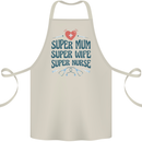 Super Mum Wife Nurse Mothers Day Gift Cotton Apron 100% Organic Natural