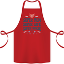 Super Mum Wife Nurse Mothers Day Gift Cotton Apron 100% Organic Red