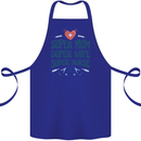 Super Mum Wife Nurse Mothers Day Gift Cotton Apron 100% Organic Royal Blue