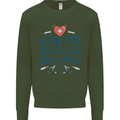 Super Mum Wife Nurse Mothers Day Gift Kids Sweatshirt Jumper Forest Green