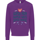 Super Mum Wife Nurse Mothers Day Gift Kids Sweatshirt Jumper Purple