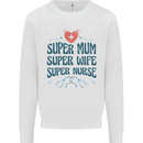 Super Mum Wife Nurse Mothers Day Gift Kids Sweatshirt Jumper White