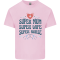 Super Mum Wife Nurse Mothers Day Gift Kids T-Shirt Childrens Light Pink