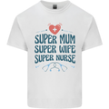 Super Mum Wife Nurse Mothers Day Gift Kids T-Shirt Childrens White