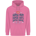 Super Mum Wife Nurse Mothers Day Gift Mens 80% Cotton Hoodie Azelea