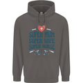 Super Mum Wife Nurse Mothers Day Gift Mens 80% Cotton Hoodie Charcoal