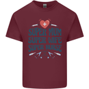 Super Mum Wife Nurse Mothers Day Gift Mens Cotton T-Shirt Tee Top Maroon