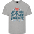 Super Mum Wife Nurse Mothers Day Gift Mens Cotton T-Shirt Tee Top Sports Grey