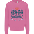 Super Mum Wife Nurse Mothers Day Gift Mens Sweatshirt Jumper Azalea