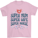 Super Mum Wife Nurse Mothers Day Gift Mens T-Shirt 100% Cotton Light Pink