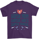Super Mum Wife Nurse Mothers Day Gift Mens T-Shirt 100% Cotton Purple