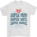 Super Mum Wife Nurse Mothers Day Gift Mens T-Shirt 100% Cotton White