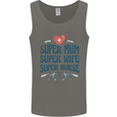 Super Mum Wife Nurse Mothers Day Gift Mens Vest Tank Top Charcoal