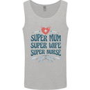 Super Mum Wife Nurse Mothers Day Gift Mens Vest Tank Top Sports Grey