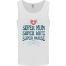Super Mum Wife Nurse Mothers Day Gift Mens Vest Tank Top White