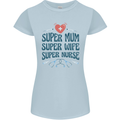Super Mum Wife Nurse Mothers Day Gift Womens Petite Cut T-Shirt Light Blue