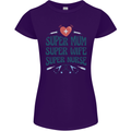 Super Mum Wife Nurse Mothers Day Gift Womens Petite Cut T-Shirt Purple