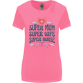 Super Mum Wife Nurse Mothers Day Gift Womens Wider Cut T-Shirt Azalea