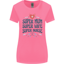 Super Mum Wife Nurse Mothers Day Gift Womens Wider Cut T-Shirt Azalea