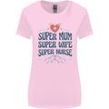 Super Mum Wife Nurse Mothers Day Gift Womens Wider Cut T-Shirt Light Pink