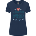 Super Mum Wife Nurse Mothers Day Gift Womens Wider Cut T-Shirt Navy Blue