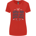 Super Mum Wife Nurse Mothers Day Gift Womens Wider Cut T-Shirt Red