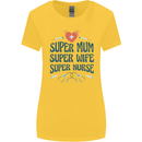 Super Mum Wife Nurse Mothers Day Gift Womens Wider Cut T-Shirt Yellow