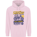 Supercross MotoX Dirt Bike Motocross Childrens Kids Hoodie Light Pink