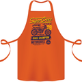 Supercross MotoX Dirt Bike Motocross Cotton Apron 100% Organic Orange
