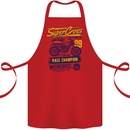 Supercross MotoX Dirt Bike Motocross Cotton Apron 100% Organic Red