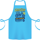 Supercross MotoX Dirt Bike Motocross Cotton Apron 100% Organic Turquoise
