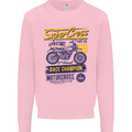 Supercross MotoX Dirt Bike Motocross Kids Sweatshirt Jumper Light Pink
