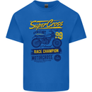 Supercross MotoX Dirt Bike Motocross Kids T-Shirt Childrens Royal Blue
