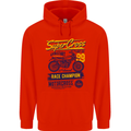 Supercross MotoX Dirt Bike Motocross Mens 80% Cotton Hoodie Bright Red